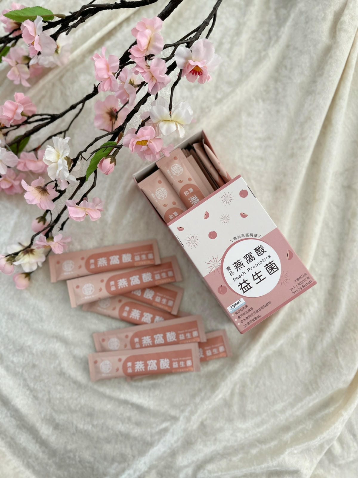 【齊品】燕窩酸益生菌/燕窩精華x複合益生菌,甜甜水蜜桃口味,