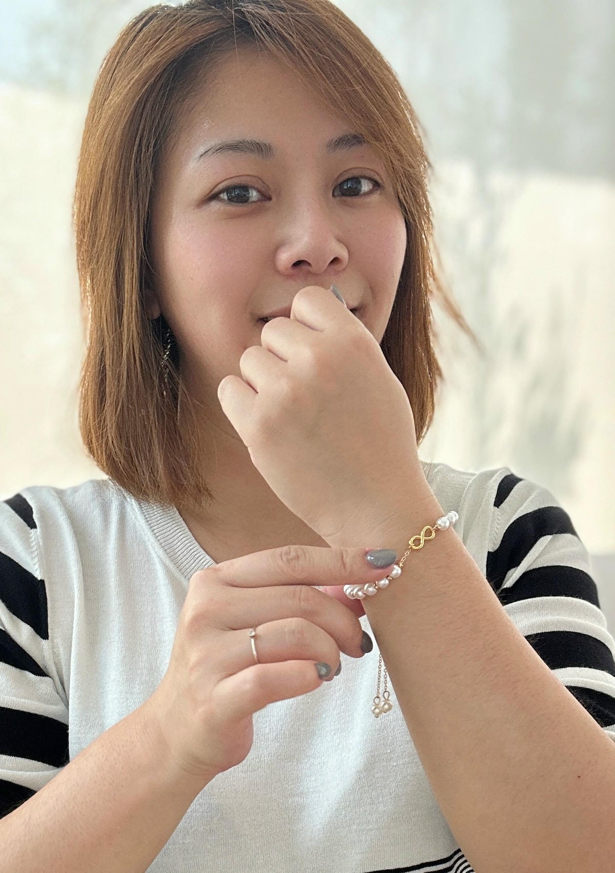 【TLH童樂繪金飾】純愛戀人/珍珠黃金手鍊/女生輕奢黃金飾品 【TLH童樂繪金飾】純愛戀人/珍珠黃金手鍊/女生輕奢黃金飾品