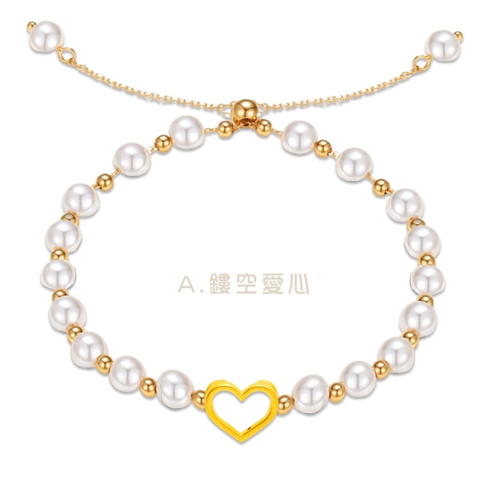 【TLH童樂繪金飾】純愛戀人/珍珠黃金手鍊/女生輕奢黃金飾品 【TLH童樂繪金飾】純愛戀人/珍珠黃金手鍊/女生輕奢黃金飾品