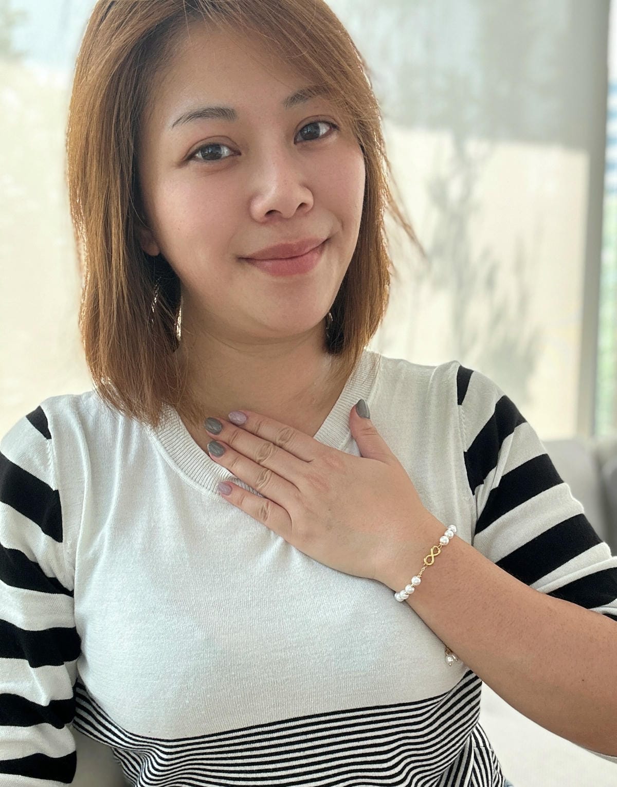 【TLH童樂繪金飾】純愛戀人/珍珠黃金手鍊/女生輕奢黃金飾品 【TLH童樂繪金飾】純愛戀人/珍珠黃金手鍊/女生輕奢黃金飾品