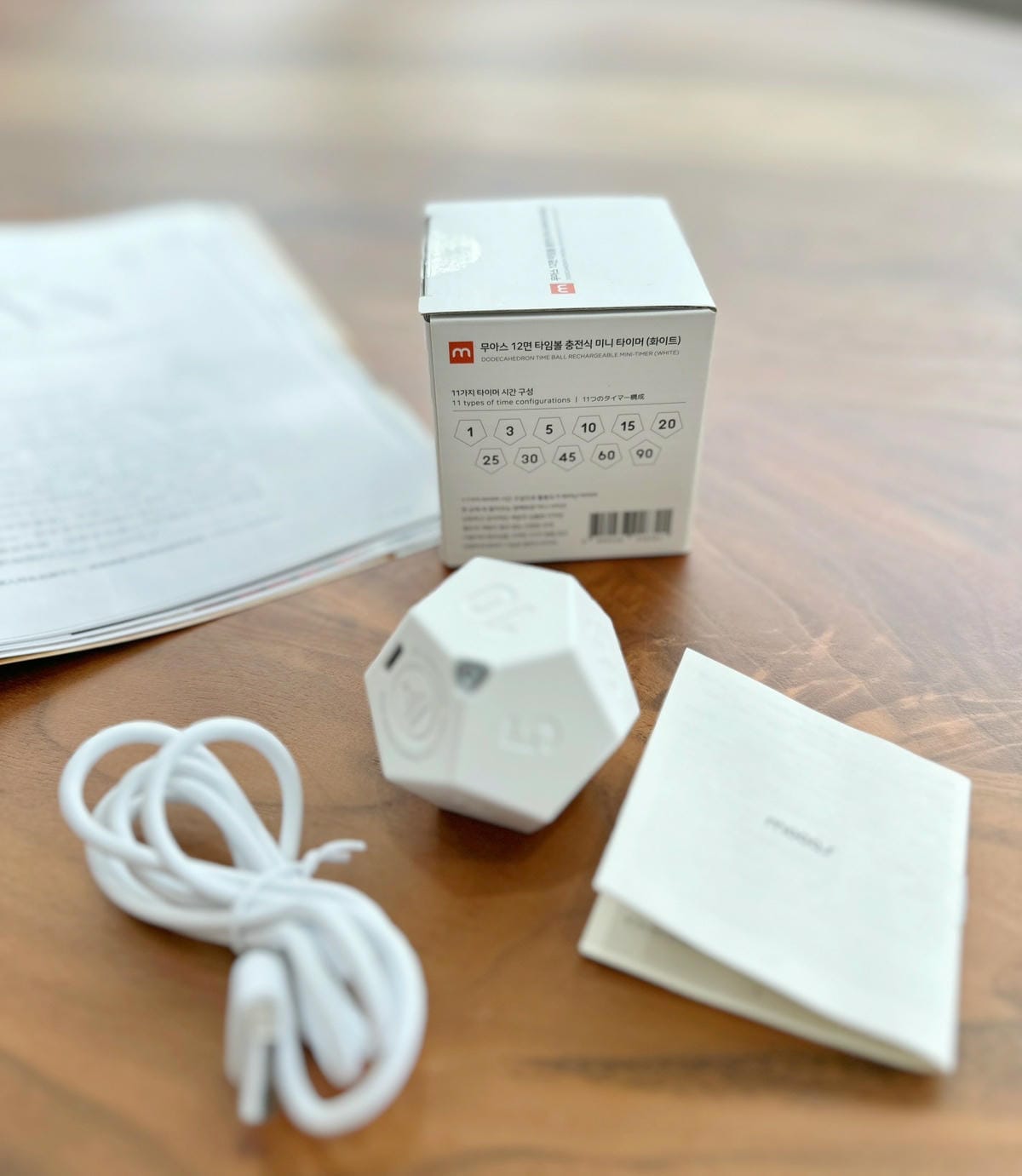 韓國居家小物/文具推薦:十二邊形定時器/可充電/定時器Moo 韓國居家小物/文具推薦:十二邊形定時器/可充電/定時器Moo